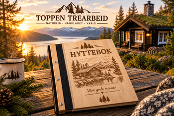 Hovedbilde Hyttebok med bilde og navn av hytta