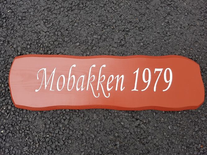 Hytteskilt malt 1258